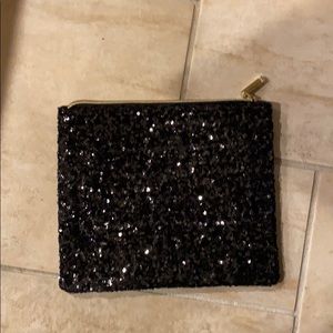 Black sparkly hand bag